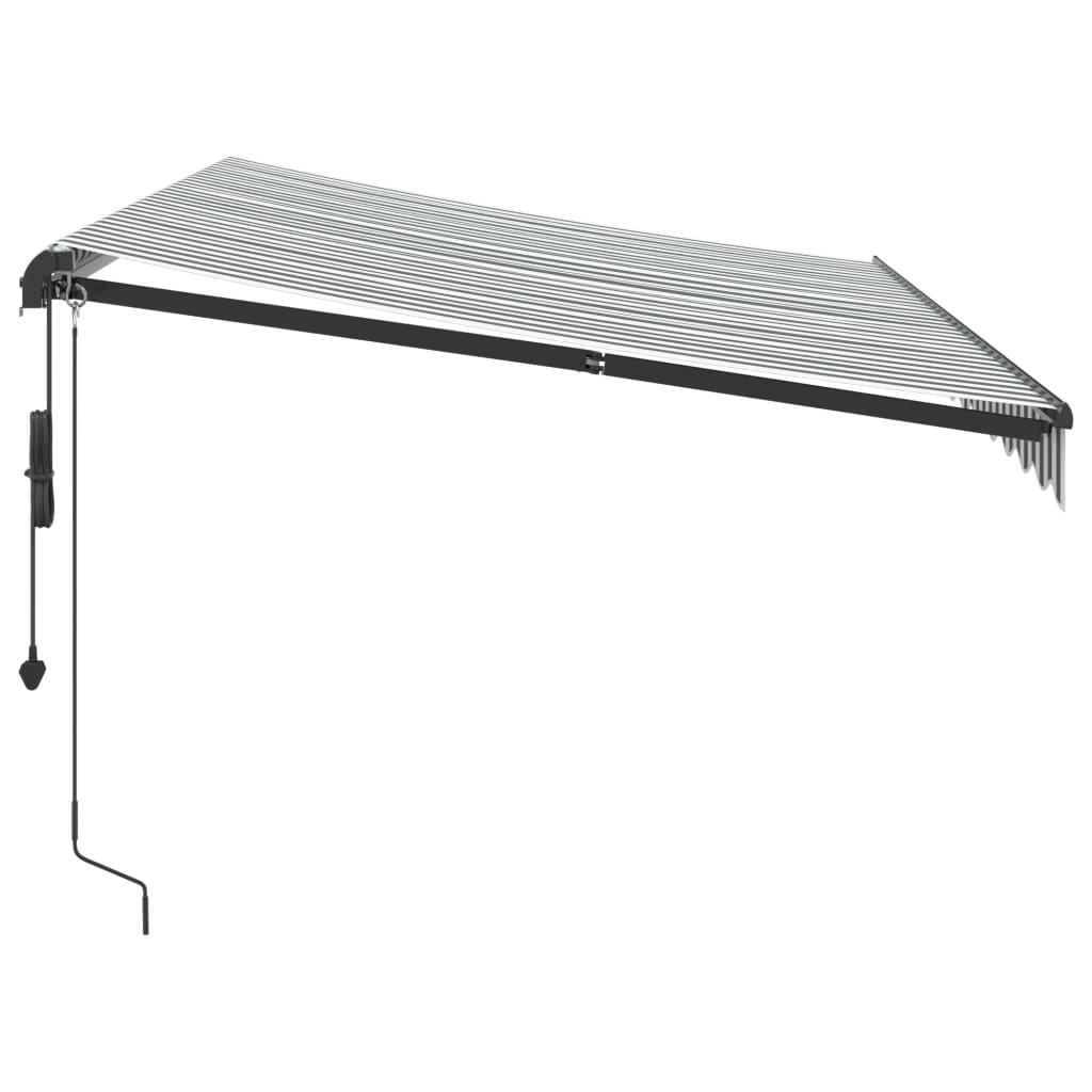 Toldo retrátil automático 350x250 cm antracite e branco