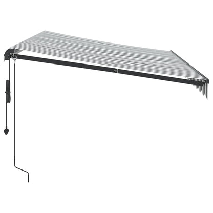 Toldo retrátil automático 350x250 cm antracite e branco