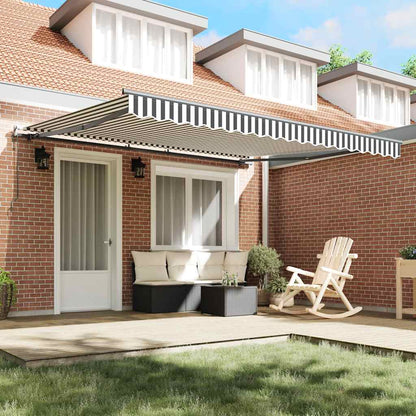 Toldo retrátil automático 400x300 cm antracite e branco