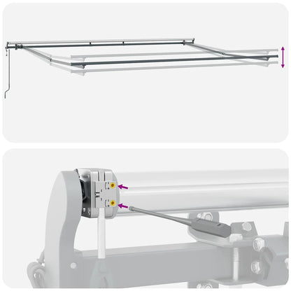 Toldo retrátil automático 400x300 cm antracite e branco