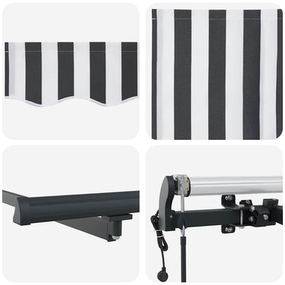 Toldo retrátil automático 400x300 cm antracite e branco