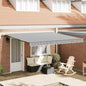 Toldo retrátil automático 400x300 cm antracite e branco
