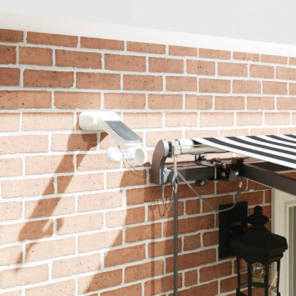 Toldo retrátil automático com LEDs 400x300 cm antracite/branco