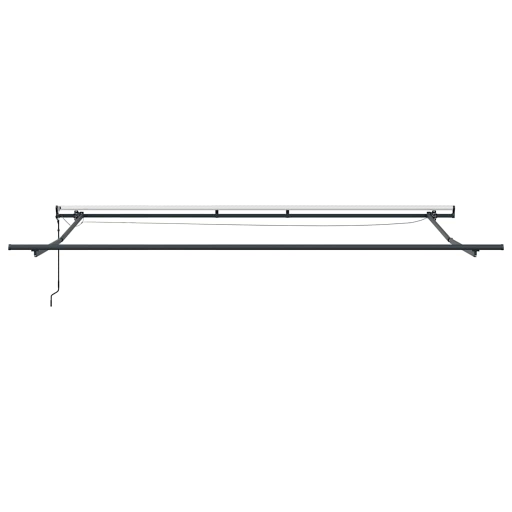 Toldo retrátil automático com LEDs 400x300 cm antracite/branco