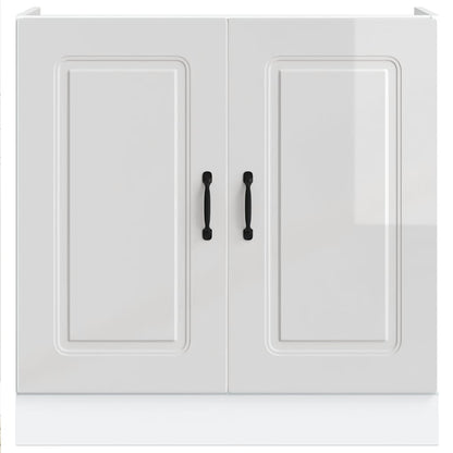 Armário baixo lavatório Kalmar branco alto brilho 80x46x81,5 cm
