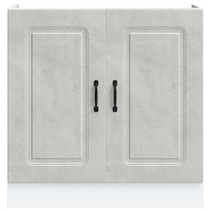 Armário baixo lavatório Kalmar 80x46x81,5 cm cinzento betão