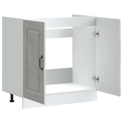 Armário baixo lavatório Kalmar 80x46x81,5 cm cinzento betão