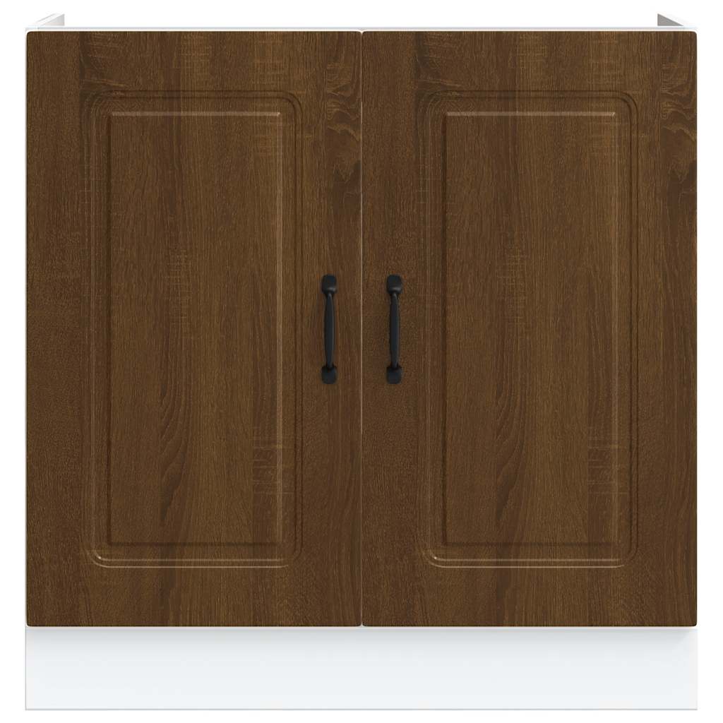 Armário baixo lavatório Kalmar carvalho castanho 80x46x81,5 cm