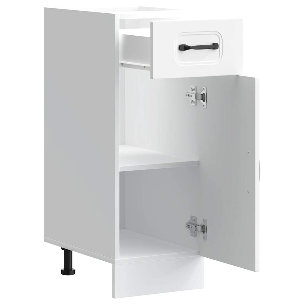 Armário de cozinha baixo Kalmar madeira artificial branca