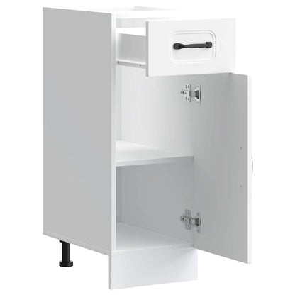 Armário de cozinha baixo Kalmar madeira artificial branca