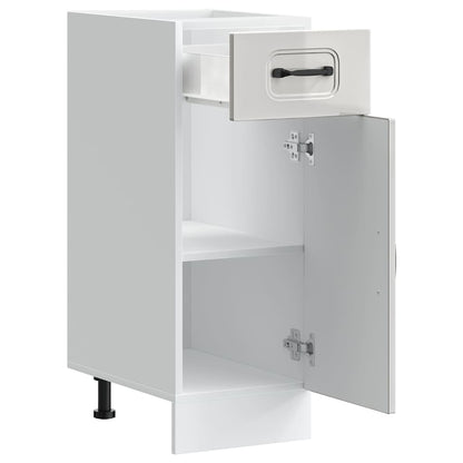 Armário de cozinha baixo Kalmar branco alto brilho