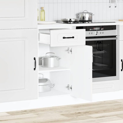 Armário de cozinha baixo Kalmar madeira artificial branca