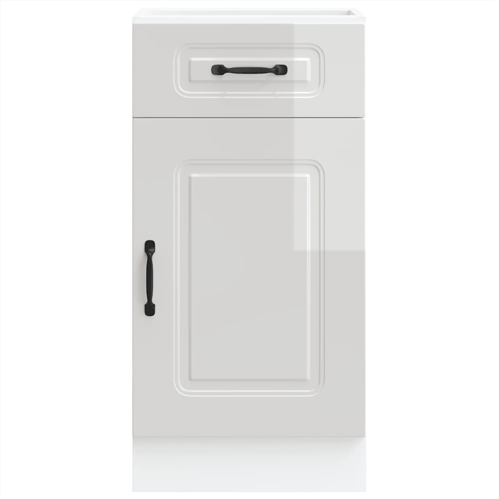 Armário de cozinha baixo Kalmar branco alto brilho