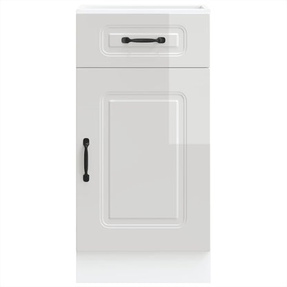 Armário de cozinha baixo Kalmar branco alto brilho