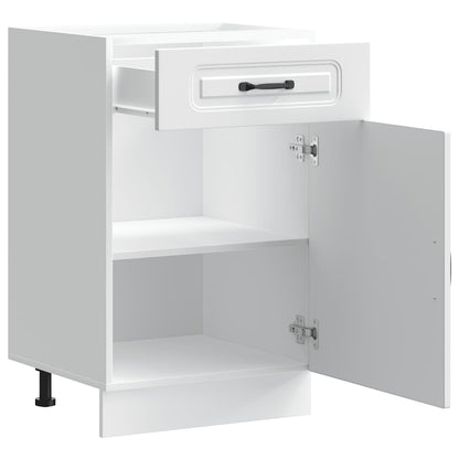 Armário de cozinha baixo Kalmar madeira artificial branca