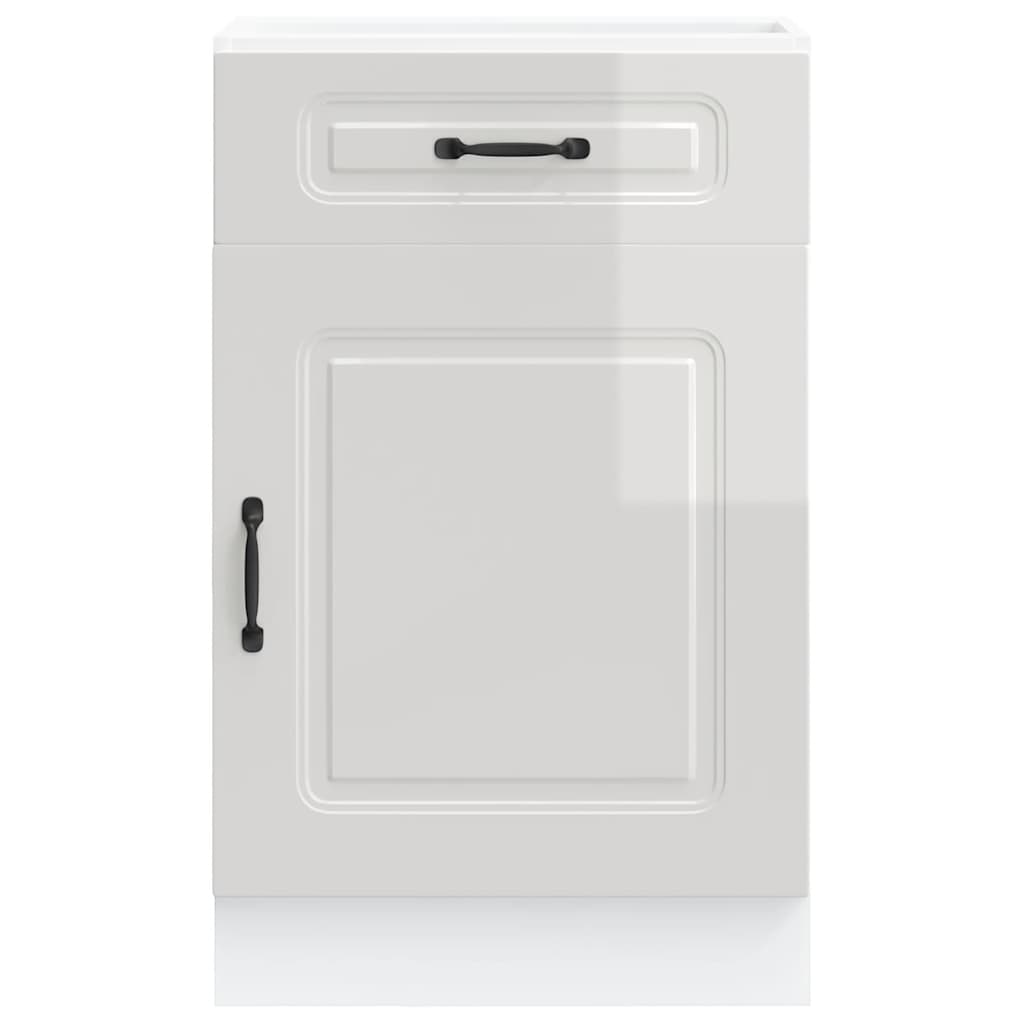 Armário de cozinha baixo Kalmar branco alto brilho