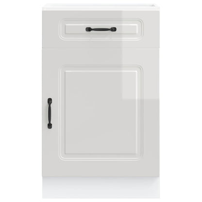 Armário de cozinha baixo Kalmar branco alto brilho