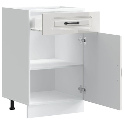 Armário de cozinha baixo Kalmar branco alto brilho