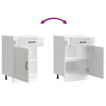Armário de cozinha baixo Kalmar branco alto brilho