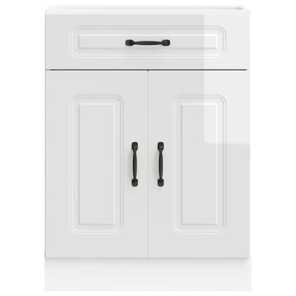 Armário de cozinha baixo Kalmar branco alto brilho