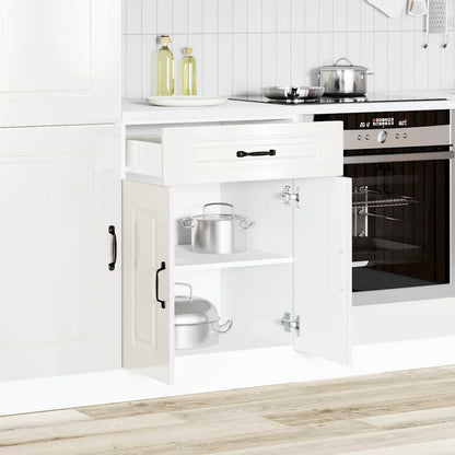 Armário de cozinha baixo Kalmar branco alto brilho