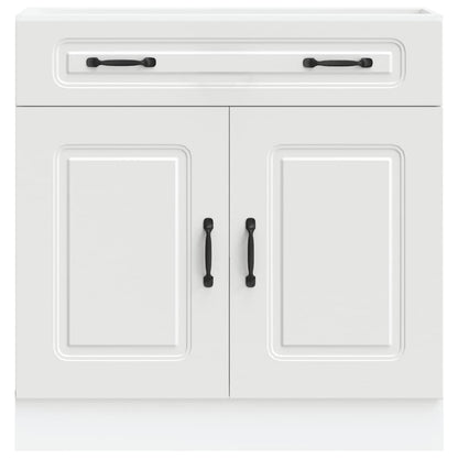 Armário de cozinha baixo Kalmar madeira artificial branca