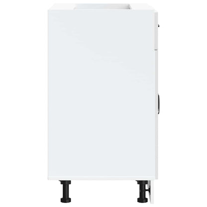 Armário de cozinha baixo Kalmar branco alto brilho