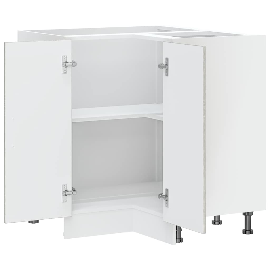 Armário baixo de canto de cozinha Kalmar sonoma cinzento