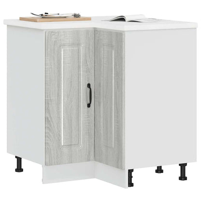 Armário baixo de canto de cozinha Kalmar sonoma cinzento