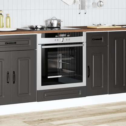 Armário forno Kalmar derivados de madeira preto