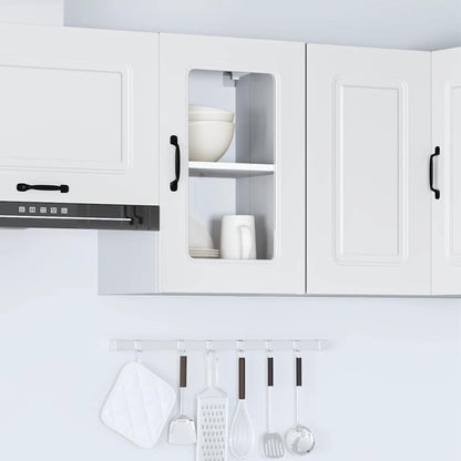 Armário de parede de cozinha porta vidro Kalmar branca