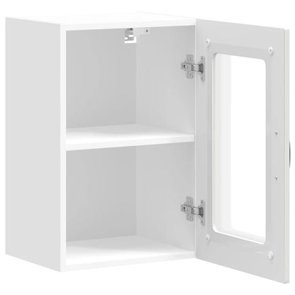 Armário de parede de cozinha porta vidro Kalmar branca