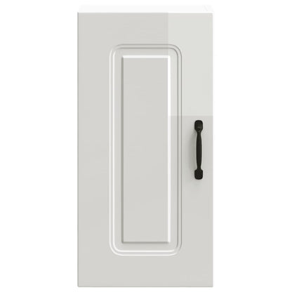 Armário de parede de cozinha Kalmar branco alto brilho