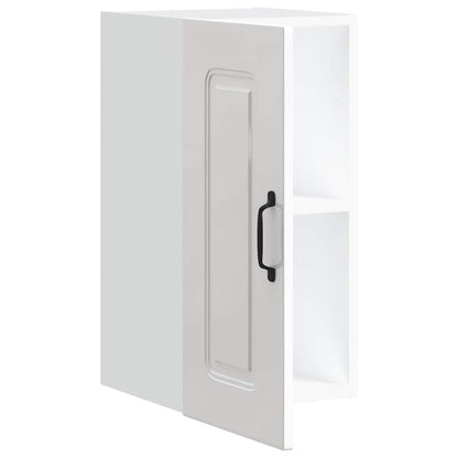 Armário de parede de cozinha Kalmar branco alto brilho