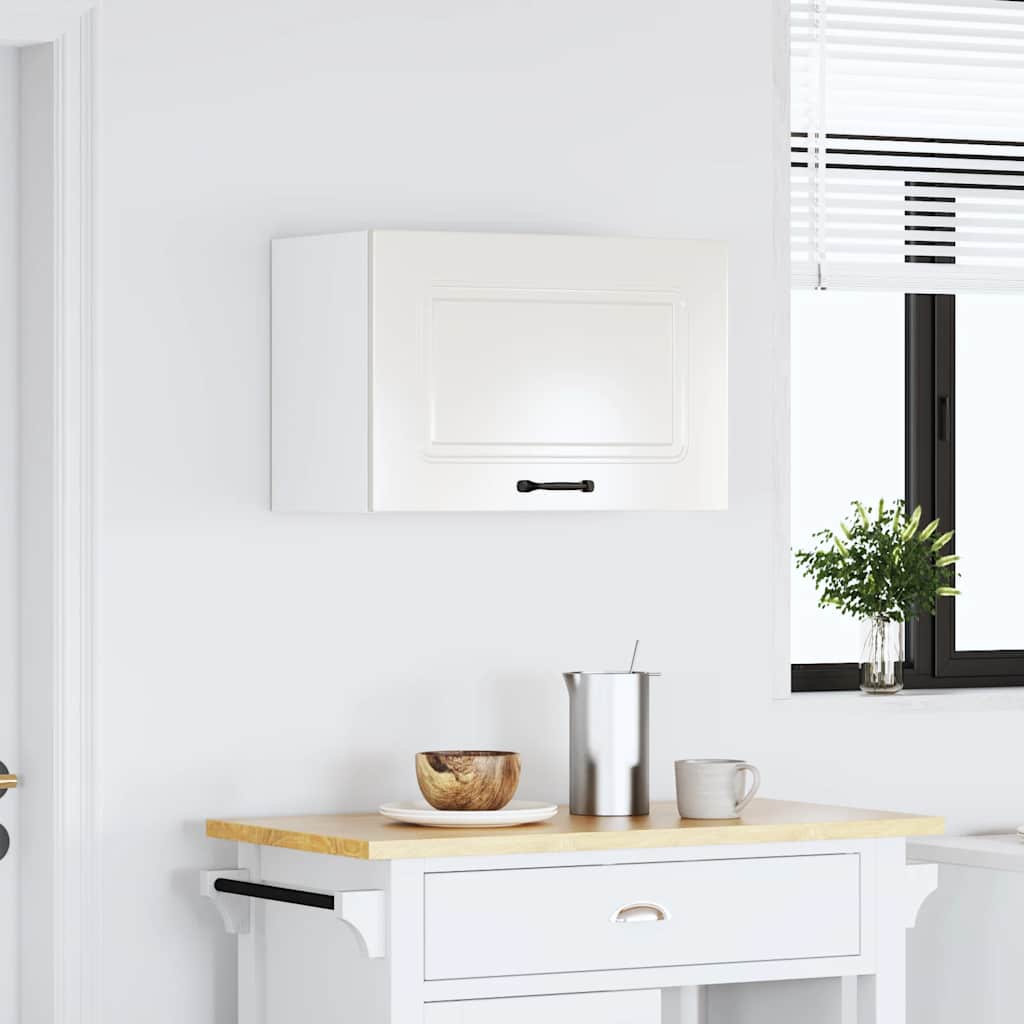 Armário de parede de cozinha Kalmar branco alto brilho