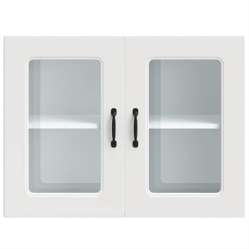Armário de parede de cozinha porta vidro Kalmar branca