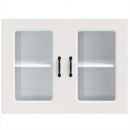 Armário de parede de cozinha porta vidro Kalmar branca