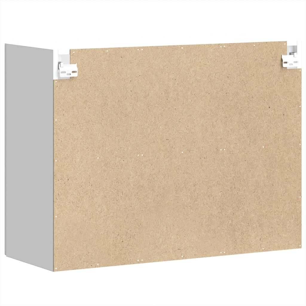 Armário de parede de cozinha porta vidro Kalmar branca
