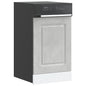 Painel máquina lavar louça Kalmar 45x1,5x67 cm cinza cimento