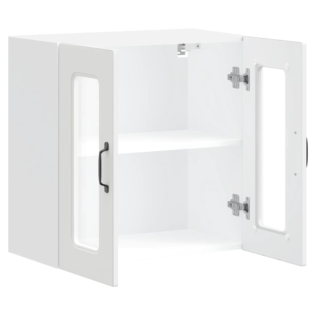 Armário de parede de cozinha porta vidro Kalmar branca