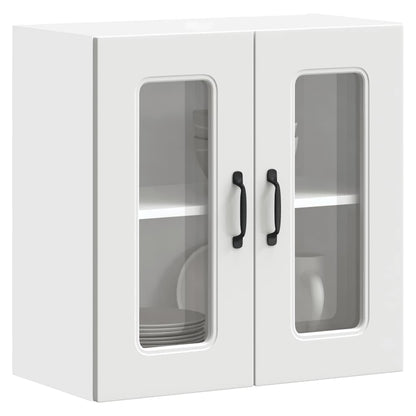 Armário de parede de cozinha porta vidro Kalmar branca