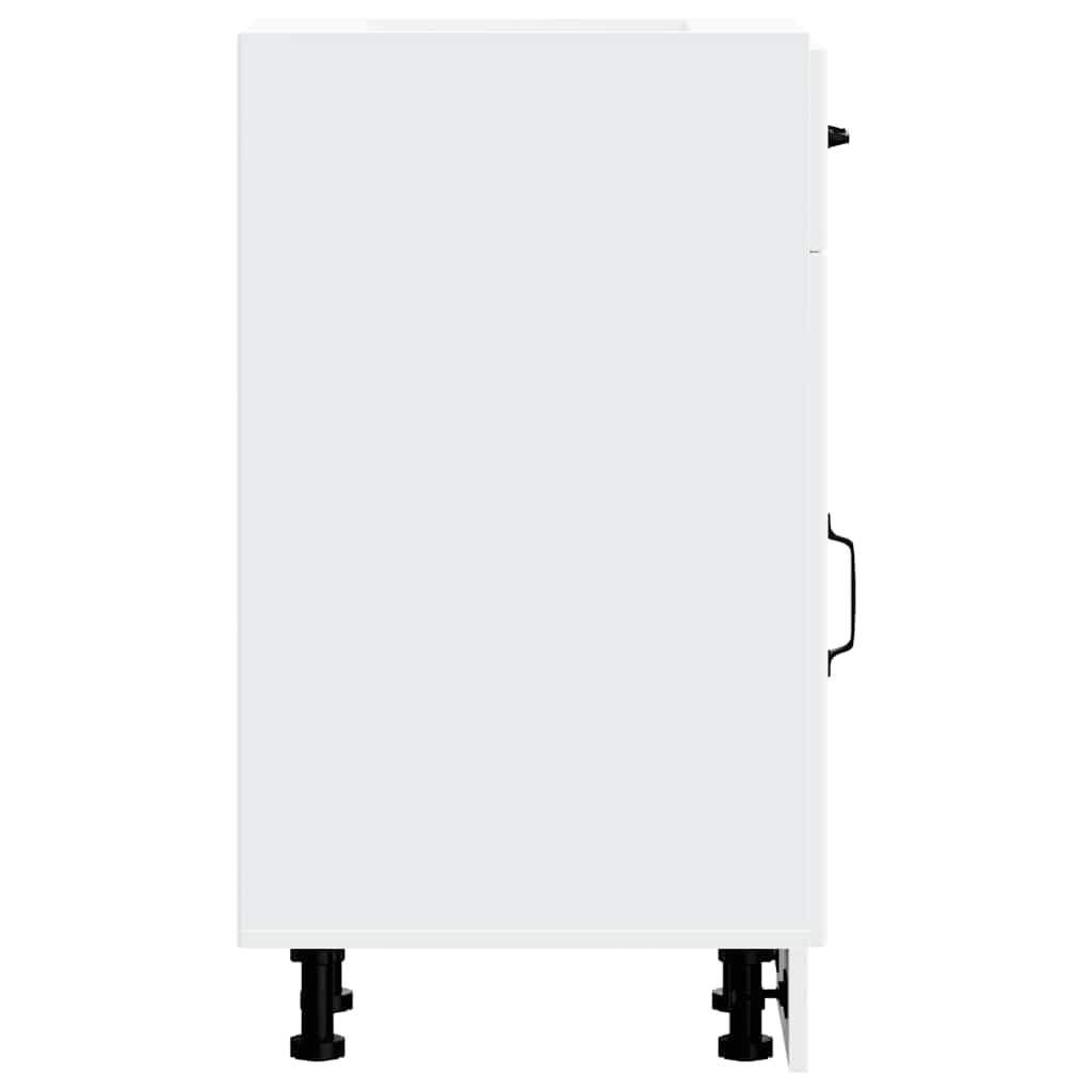 Armário de cozinha baixo Lucca derivados de madeira branco