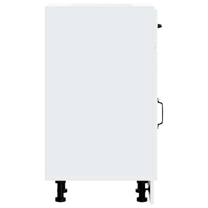 Armário de cozinha baixo Lucca derivados de madeira branco