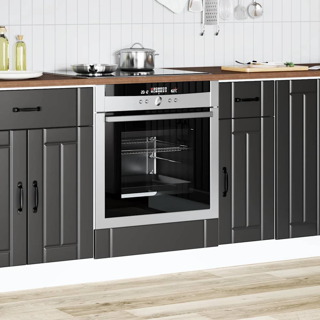 Armário Forno Lucca derivados de madeira preto