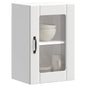 Armário de parede de cozinha porta vidro Lucca branco