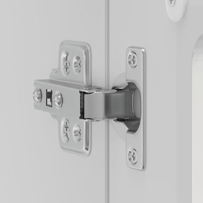 Armário parede de cozinha porta vidro Lucca branco brilhante