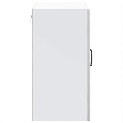 Armário de parede de cozinha porta vidro Lucca cinza cimento