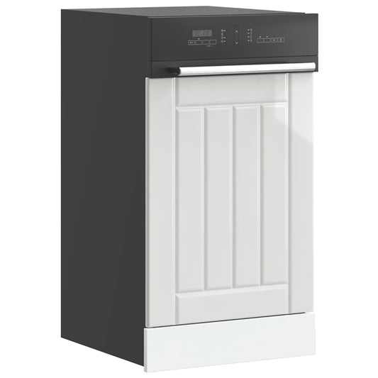 Painel máquina lavar louça derivados madeira branco brilhante