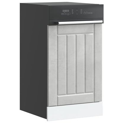 Painel máquina lavar louça Lucca deriv. madeira cinza cimento