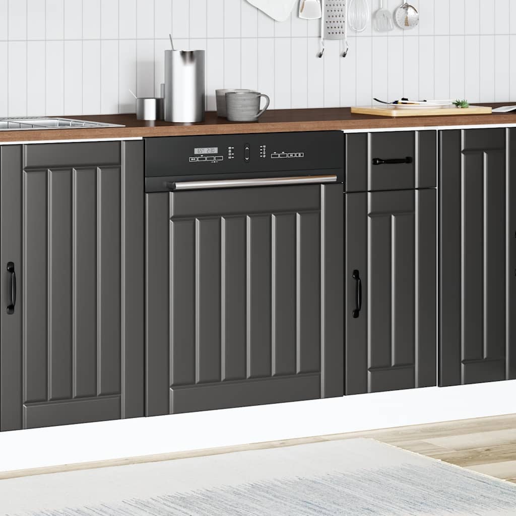 Painel máquina lavar louça Lucca preto derivados de madeira